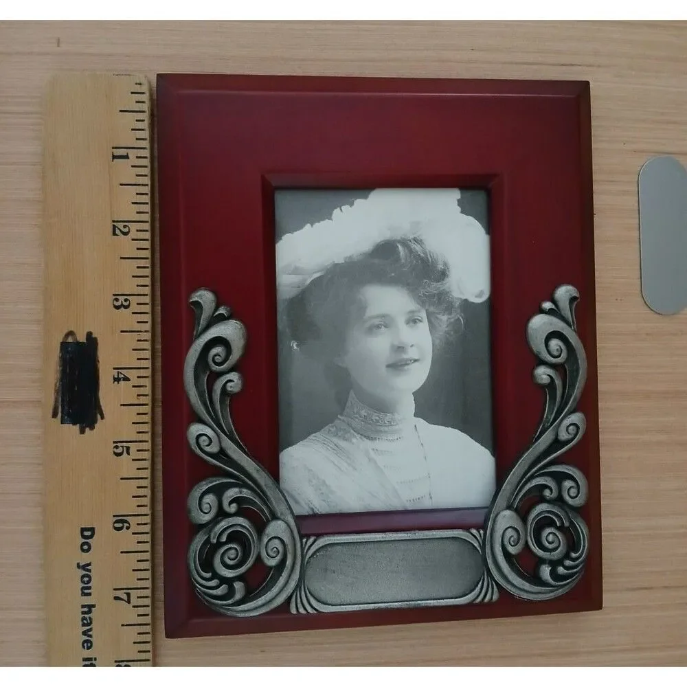 Impressions Wood & Cast Iron Engravable Picture Frame Anniversary Wedding Gift